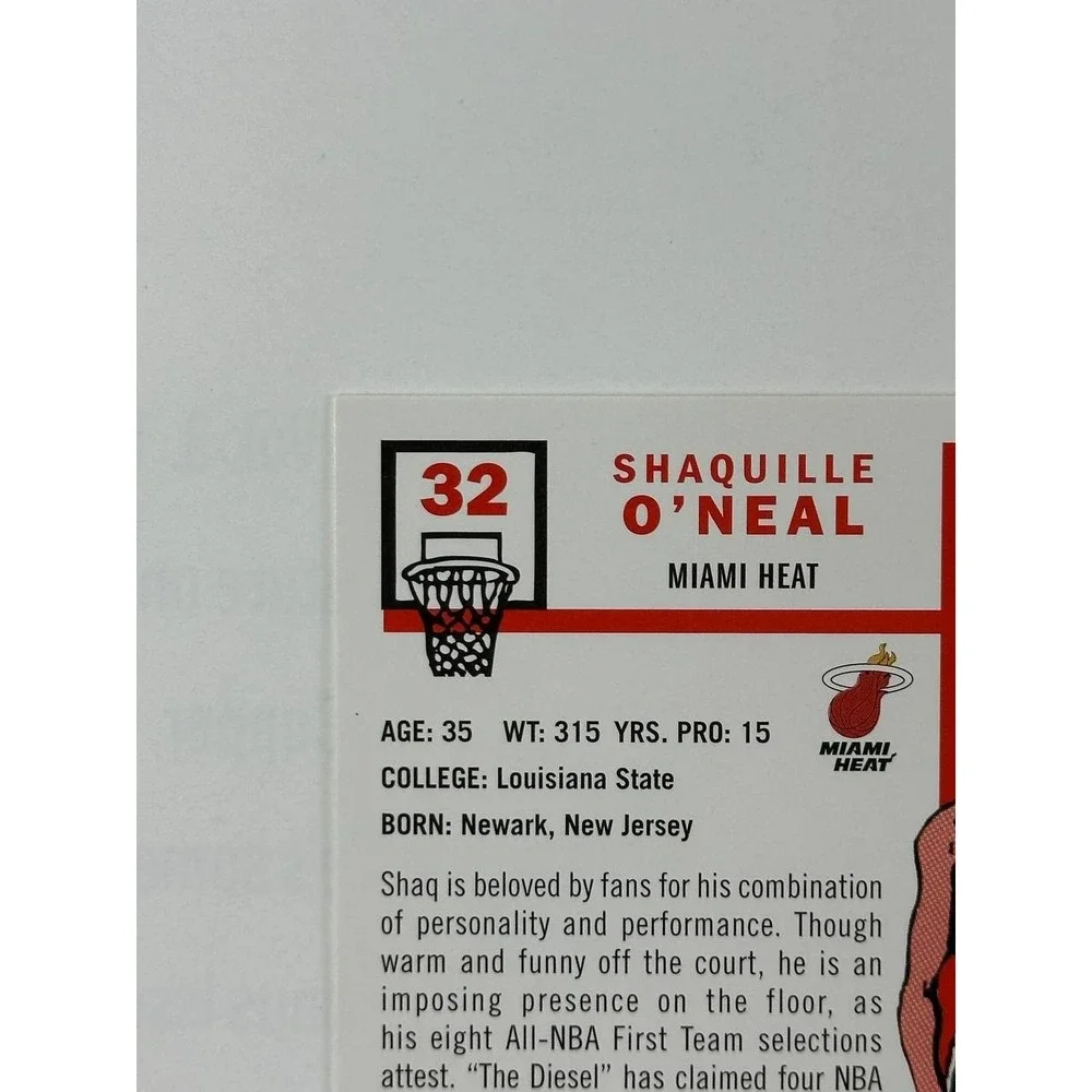 Shaquille O'Neal Hand Signed 2007-08 Topps 50th Anniversary #32 Miami Heat